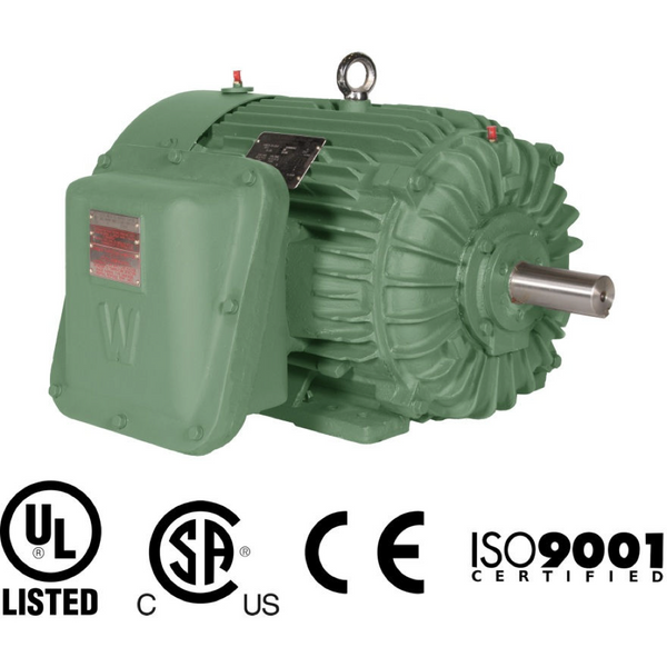2HP/1200/208-230V/460V/3PH Explosion Proof/Inverter Duty/Premium Efficiency T Frame Motor